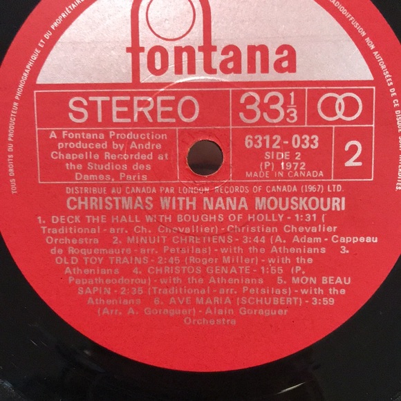 Christmas with Nana Mouskouri vintage holiday album - Picture 4 of 4
